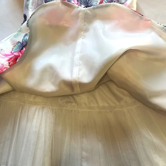 Rare Editions Floral and Butterfly Dress with Pink and Blue Accents - Picture 7 of 7
